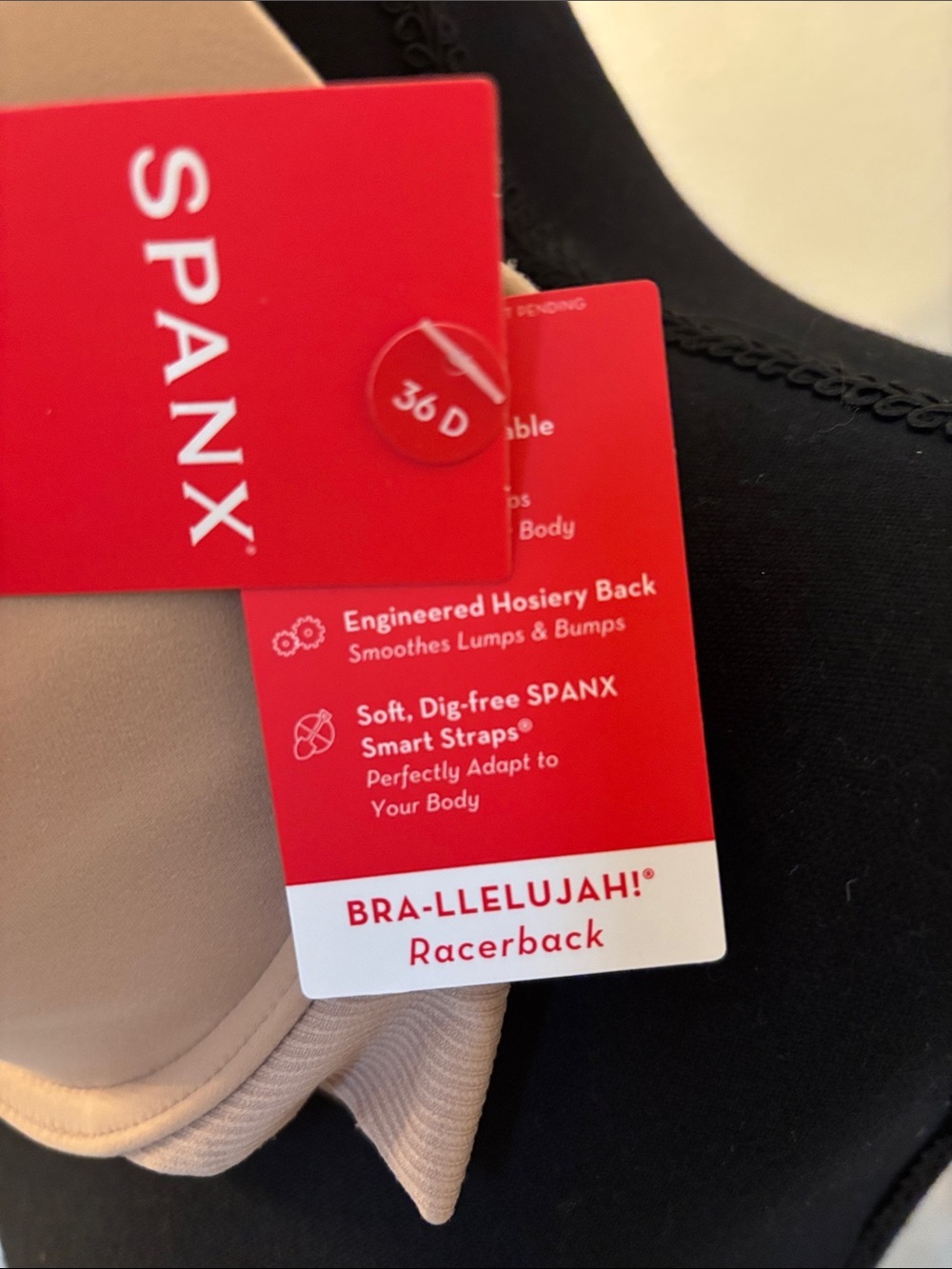 NWT SPANX NUDE COLOR smooth bra-llelujah lightly lined racerback 36D Naked - Picture 10 of 10